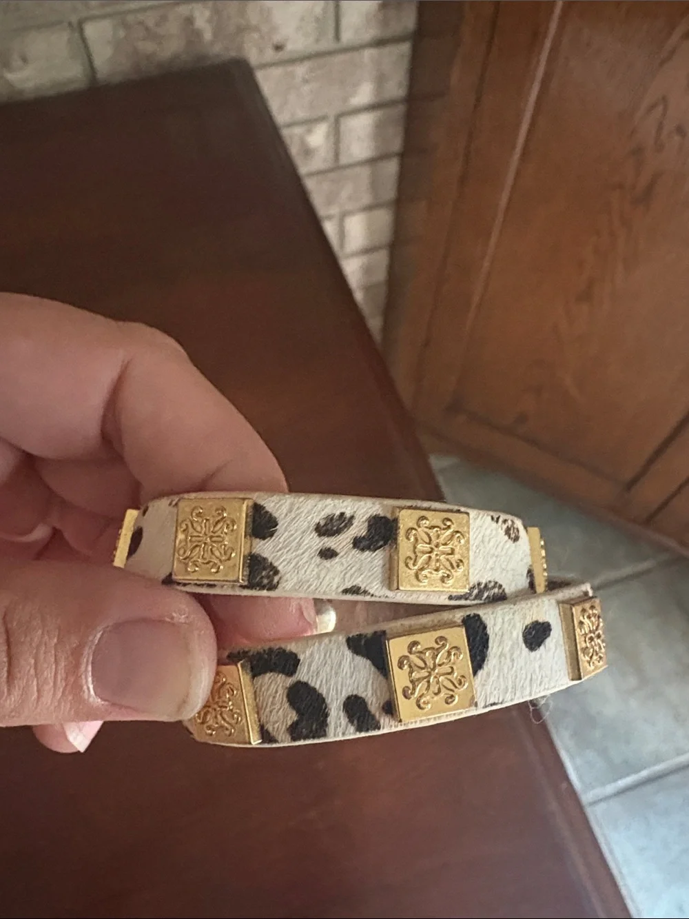 Rustic Cuff calfskin wrap bracelet